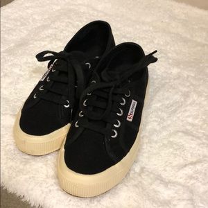 Superga Black canvas sneakers size 37